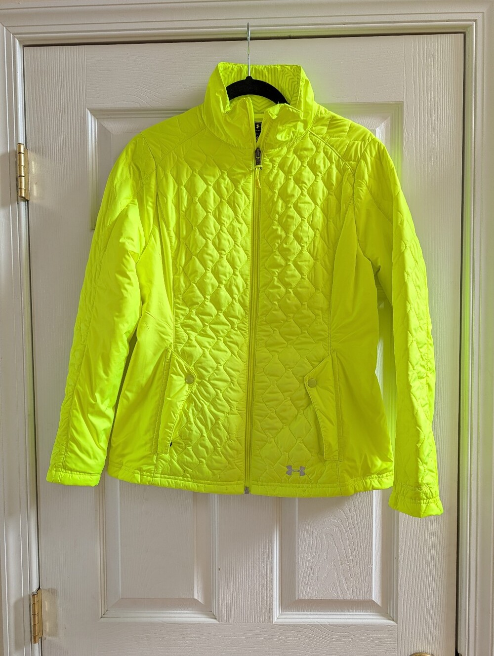 Under Armor Storm Neon Yellow Quilted Womens Puffer Jacket